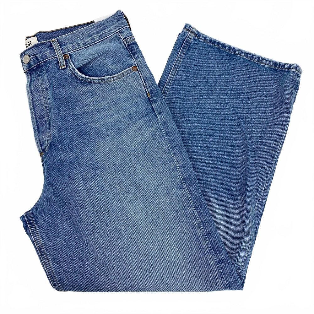 Agolde Blue Ren High Rise Wide Leg Jeans | Women’s Size 30 Regular